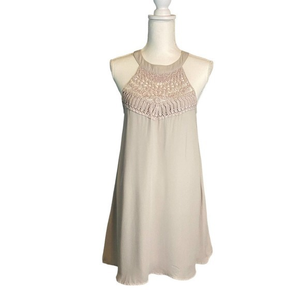 Ellui Boutique Sleeveless Taupe Dress‎ Small
